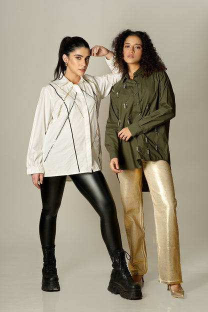 Ellen Sequin Stripe Shirt